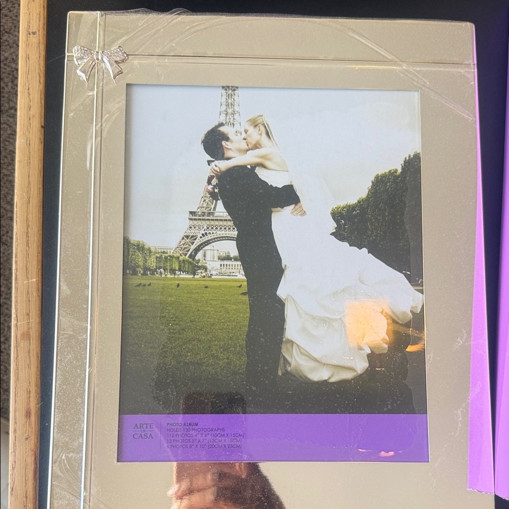 Silver Picture Frame & Album with Bow Accent